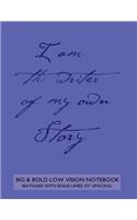 Big & Bold Low Vision Notebook 160 Pages with Bold Lines 1/2 Inch Spacing