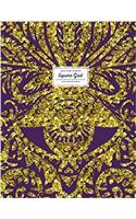 Graph Paper Notebook - Square Grid Faux Gold & Purple (Trendy Journals)