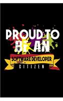 Proud to be a software developer citizen: Hangman Puzzles - Mini Game - Clever Kids - 110 Lined pages - 6 x 9 in - 15.24 x 22.86 cm - Single Player - Funny Great Gift