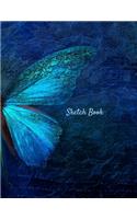 Sketch Book: Cute Butterfly Themed Personalized Artist Sketchbook For Drawing and Creative Doodling