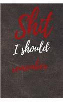 Shit I should remember