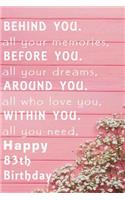 Behind You All Your Memories Before You All Your Dreams Happy Birthday: Lined Journal / Notebook - Rose Gold 78th Birthday Gift For Women - Fun And Practical Alternative to a Card - Impactful 78 Years Old Wishes -