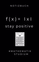 Notizbuch F(x) = I X I Stay Positive #mathematik Studium