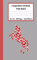 Composition Notebook Wide Ruled Lined Sheets