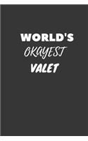 Valet Notebook: Lined Journal, 120 Pages, 6 x 9, Funny Dream Job, Starting New Career Gag Gift Journal Matte Finish