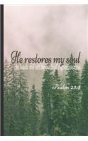 He Restores: Christian Dot Grid Journal