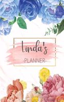 Linda's Planner: Monthly Planner 3 Years January - December 2020-2022 - Monthly View - Calendar Views Floral Cover - Sunday start