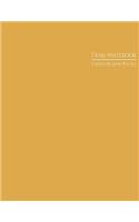 Dual Notebook Lined/Blank Pages: Alternating Lined and Blank Pages Mustard