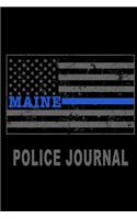 Maine Police Journal: Maine Thin Blue Line Police Flag Police Field Interview Notebook 6x9