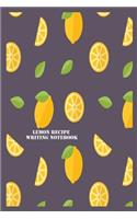 Lemon Recipe Writing Notebook