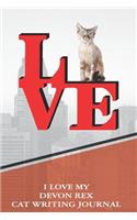 I Love My Devon Rex Cat Writing Journal