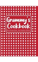 Grammy's Cookbook Blank Recipe Book Red Gingham Edition