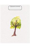 Composition Notebook Watercolor Tree Design Vol 14