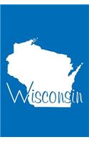 Wisconsin - Cobalt Blue Lined Notebook with Margins: 101 Pages, Medium Ruled, 6 x 9 Journal, Soft Cover