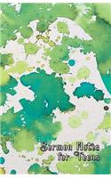 Sermon Notes for Teens: Beautiful Abstract Green Watercolor Sermon Notes Notebook Journal for Teens 5.5x8.5 Softcover Paperback Notebook Vol. 01