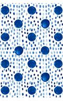 Journal Notebook Indigo Blue Ink Spots and Dots