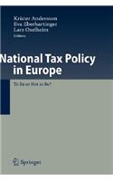 National Tax Policy in Europe