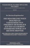Die Beschraenkungen der Privatversicherungsfreiheit im Hinblick auf das Allgemeininteresse sowie auf Rechte Dritter