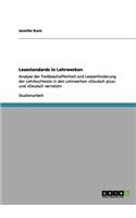 Lesestandards in Lehrwerken: Analyse der Textbeschaffenheit und Leseanforderung der Lehrbuchtexte in den Lehrwerken Deutsch plus und Deutsch vernetzt