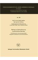 Beitrag zur Rationalisierung handwerklicher Betriebe