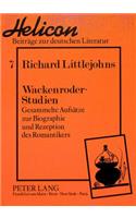 Wackenroder-Studien