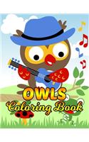 Owls Coloring Book: Owls Coloring Book. Owls Coloring Book For Kids.50 Story Paper Pages. 8.5 in x 11 in Cover.