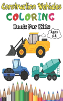 Construction Vehicles Coloring Book for Kids