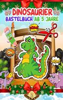 Dinosaurier Bastelbuch Ab 5 Jahre: Dinosaurier Ausschneiden für kinder ab 3, 4, 5 - Aktivitätsbuch Ausschneiden Vorschule & Schneiden Lernen Und Malen Üben Für Die Schule - Verbastelb