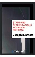 Standard Specifications for Book Printing