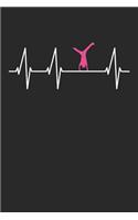 Gymnastics Notebook - Gymnast Heartbeat Funny Sports Gymnastics Girls - Gymnastics Journal
