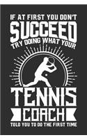 If At First You Don't Succeed Try Doing What Your Tennis Coach Told You To Do The First Time
