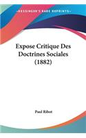 Expose Critique Des Doctrines Sociales (1882)