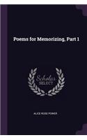 Poems for Memorizing, Part 1