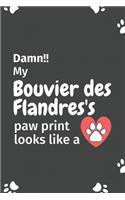 Damn!! my Bouvier des Flandres's paw print looks like a: For Bouvier des Flandres Dog fans