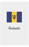 Barbados flag minimalist notebook: Country national flag travel journal notebook
