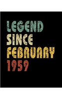 Legend Since February 1959