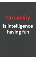 Creativity is intelligence having fun