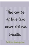 The Course Of True Love Never Did Run Smooth. William Shakespeare