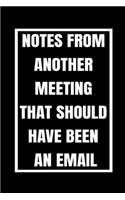 Notes From Another Meeting That Should Have Been An Email