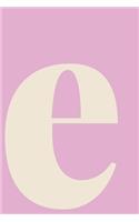 E Dot Grid Notebook: Minimalist Modern Dotted Notebook - Personalized Monogram Letter E Cover Design in Lilac Mauve