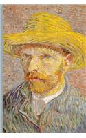 Vincent Van Gogh Self Portrait with Straw Hat Journal: Impressionist Art Notebook Gift