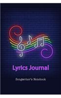 Lyrics Journal Songwriter's Notebook