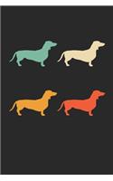 Dachshund Notebook - Retro Dachshund Journal - Vintage Dachshund Diary