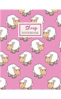 Pink Sheep Composition Notebook - Back To School Journal For Girls