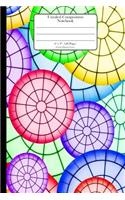 Unruled Composition Notebook. 6" x 9". 120 Pages. Circles Pattern Cover