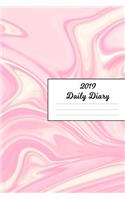 2019 Daily Diary: Pink Marble Cover January 19 - December 19 Writing Journal Document, Plan & Diarise Your Life, Set Goals & Get Things Done