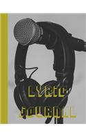 Lyric journal: 8.5 x 11" lyrical journey for musicians and songwriters to compose songs - retro headphones -composition journal - write your own music or songs