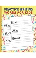 Practice Writing Words for Kids