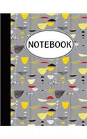 Notebook: Journal Dot-Grid, Graph, Lined, BlaNo Linenk d: Abstract Boho: Pocket Notebook Journal Diary, 110 pages, 8.5" x 11"