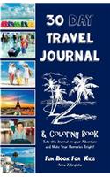 30 Day Travel Journal & Coloring Book